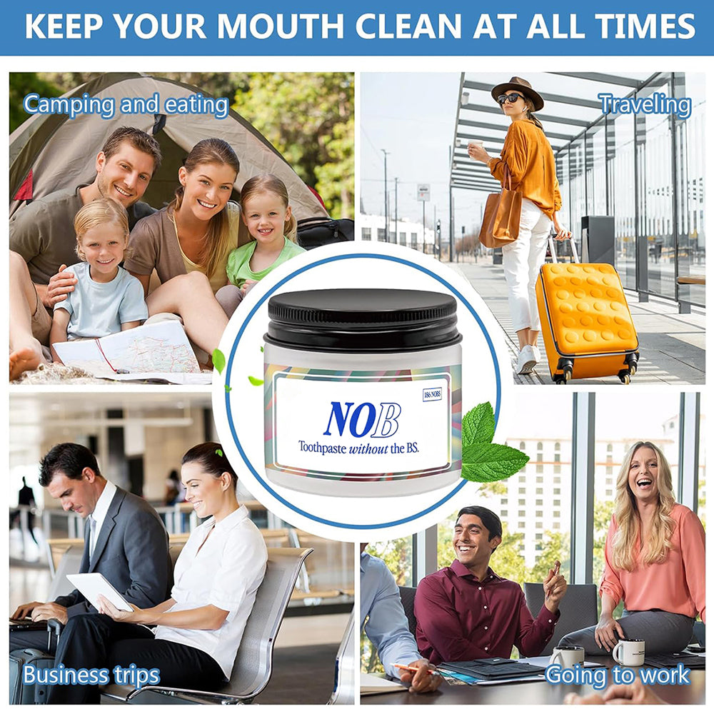 2-in-1 Toothpaste Tablets – Fresh Mint, Travel Jar (62 Ct)