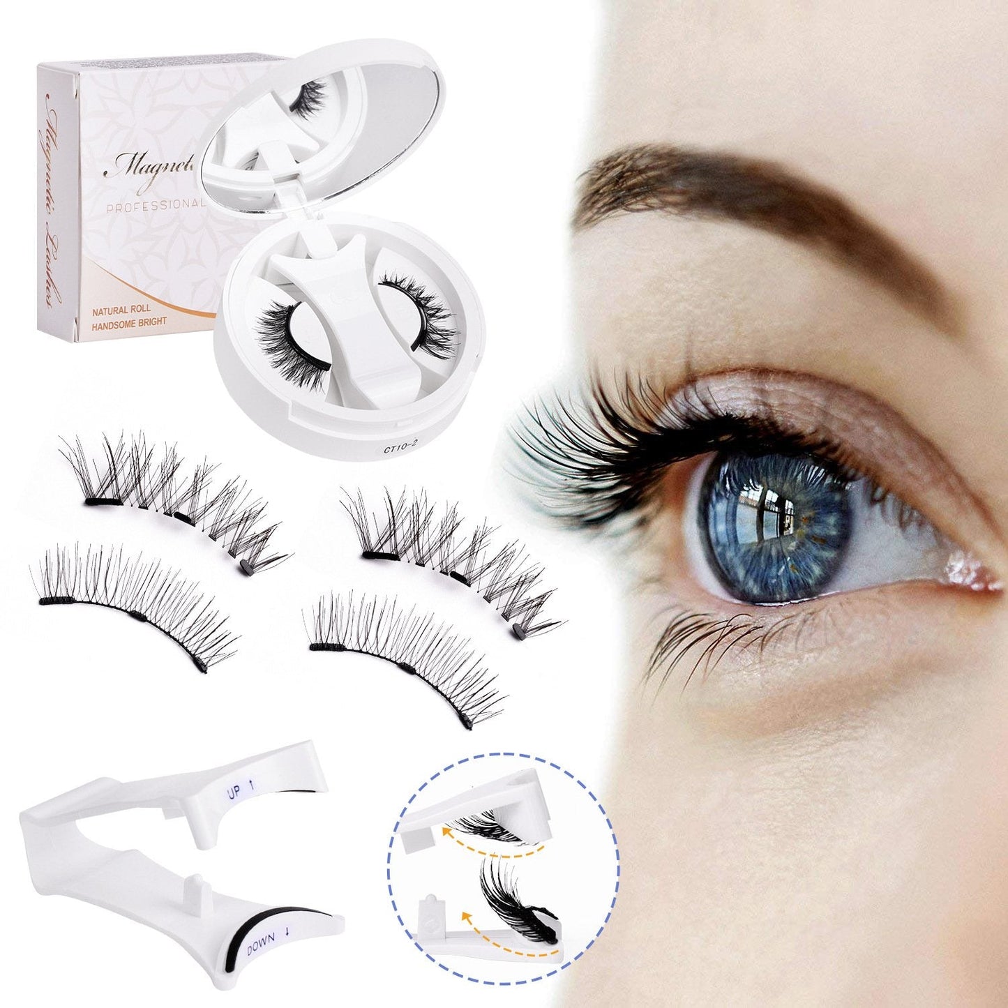 Soft Magnetic Eyelashes All-in-One Box, Reusable