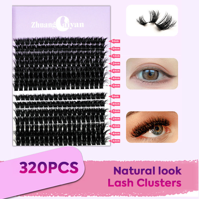 Lash Clusters Kit with Long-lasting Lash Bond and Seal,Tweezers and Remover