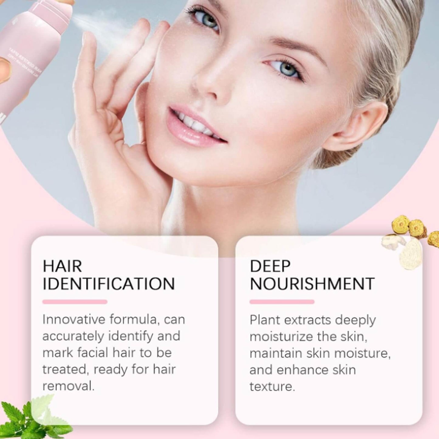 Hair Identifier Spray for Face Dermaplaning