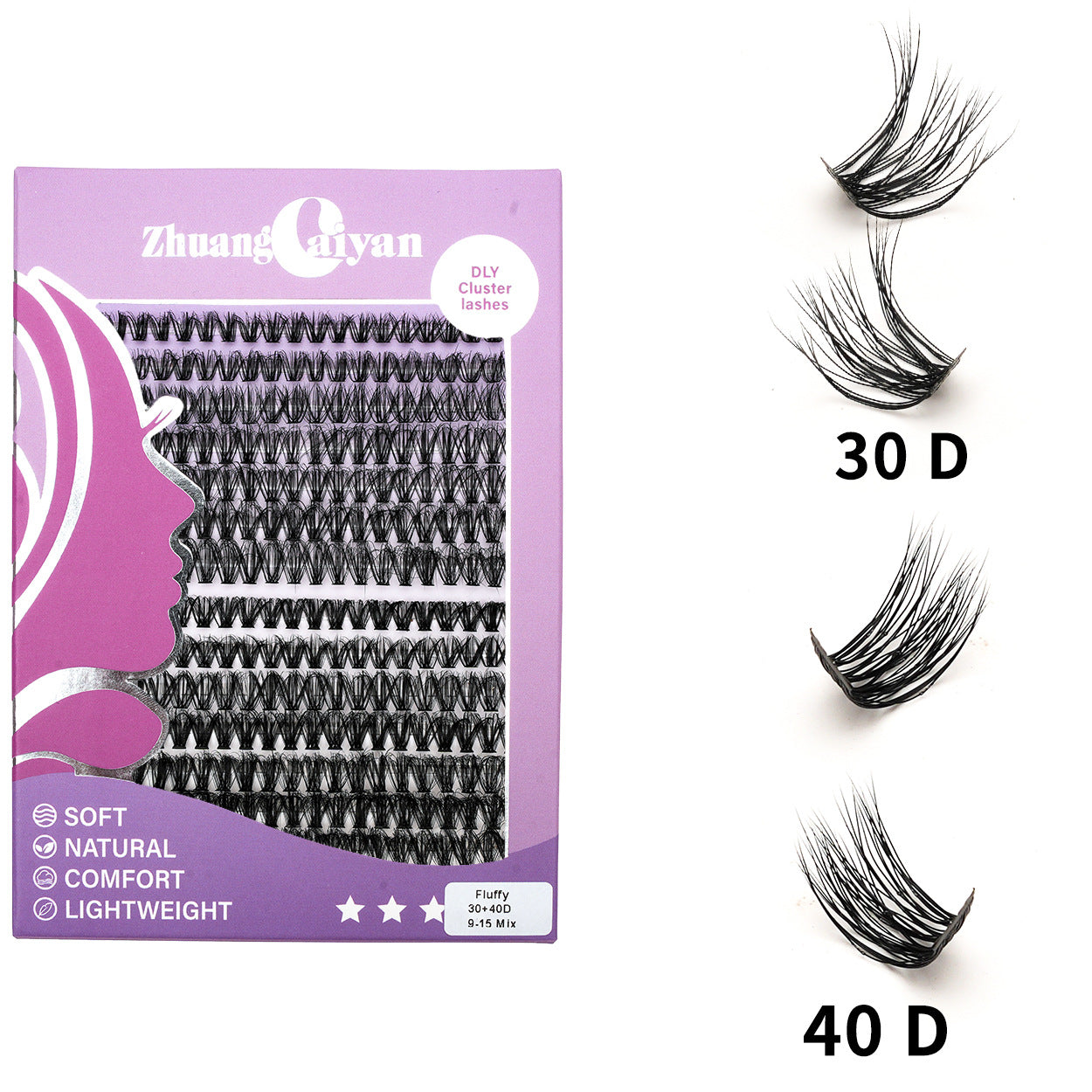 Lash Clusters Kit with Long-lasting Lash Bond and Seal,Tweezers and Remover