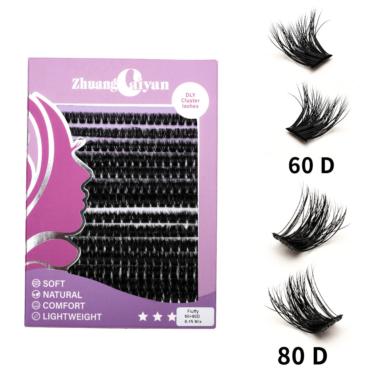 Lash Clusters Kit with Long-lasting Lash Bond and Seal,Tweezers and Remover