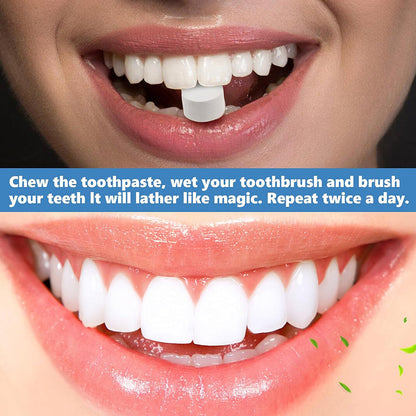 2-in-1 Toothpaste Tablets – Fresh Mint, Travel Jar (62 Ct)