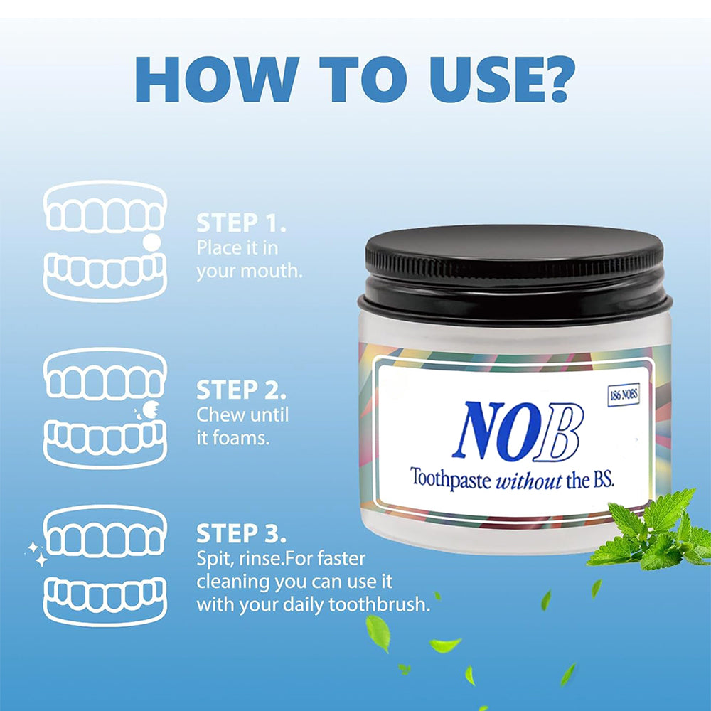 2-in-1 Toothpaste Tablets – Fresh Mint, Travel Jar (62 Ct)