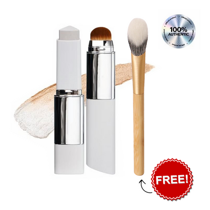 🔥LAST DAY 49% OFF - 🌟Cream Stick V White Korean Color-Changing Foundation Stick with Volufiline+ Free Brush