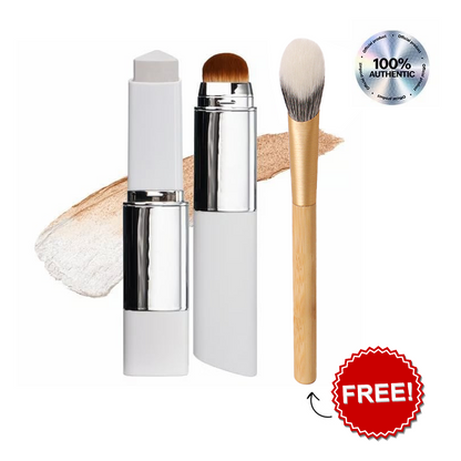 🔥LAST DAY 49% OFF - 🌟Cream Stick V White Korean Color-Changing Foundation Stick with Volufiline+ Free Brush