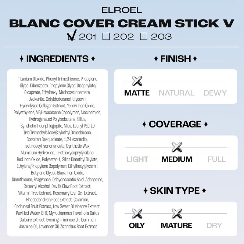 🔥LAST DAY 49% OFF - 🌟Cream Stick V White Korean Color-Changing Foundation Stick with Volufiline+ Free Brush