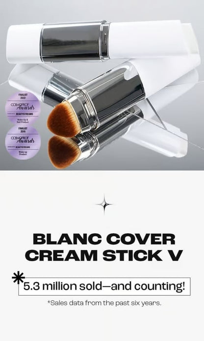 🔥LAST DAY 49% OFF - 🌟Cream Stick V White Korean Color-Changing Foundation Stick with Volufiline+ Free Brush