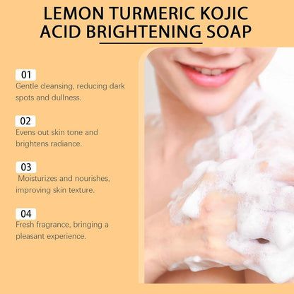 lemon turmeric & kojic acid brightening soap