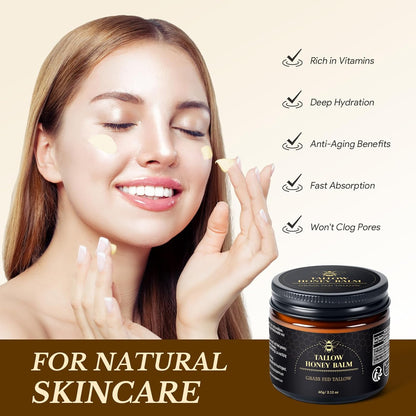 Beef Tallow Honey Balm