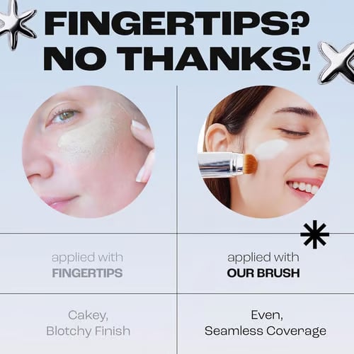 🔥LAST DAY 49% OFF - 🌟Cream Stick V White Korean Color-Changing Foundation Stick with Volufiline+ Free Brush