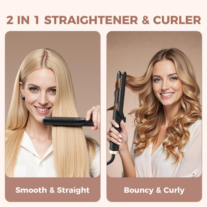 2-in-1 Curling Iron & Straightener