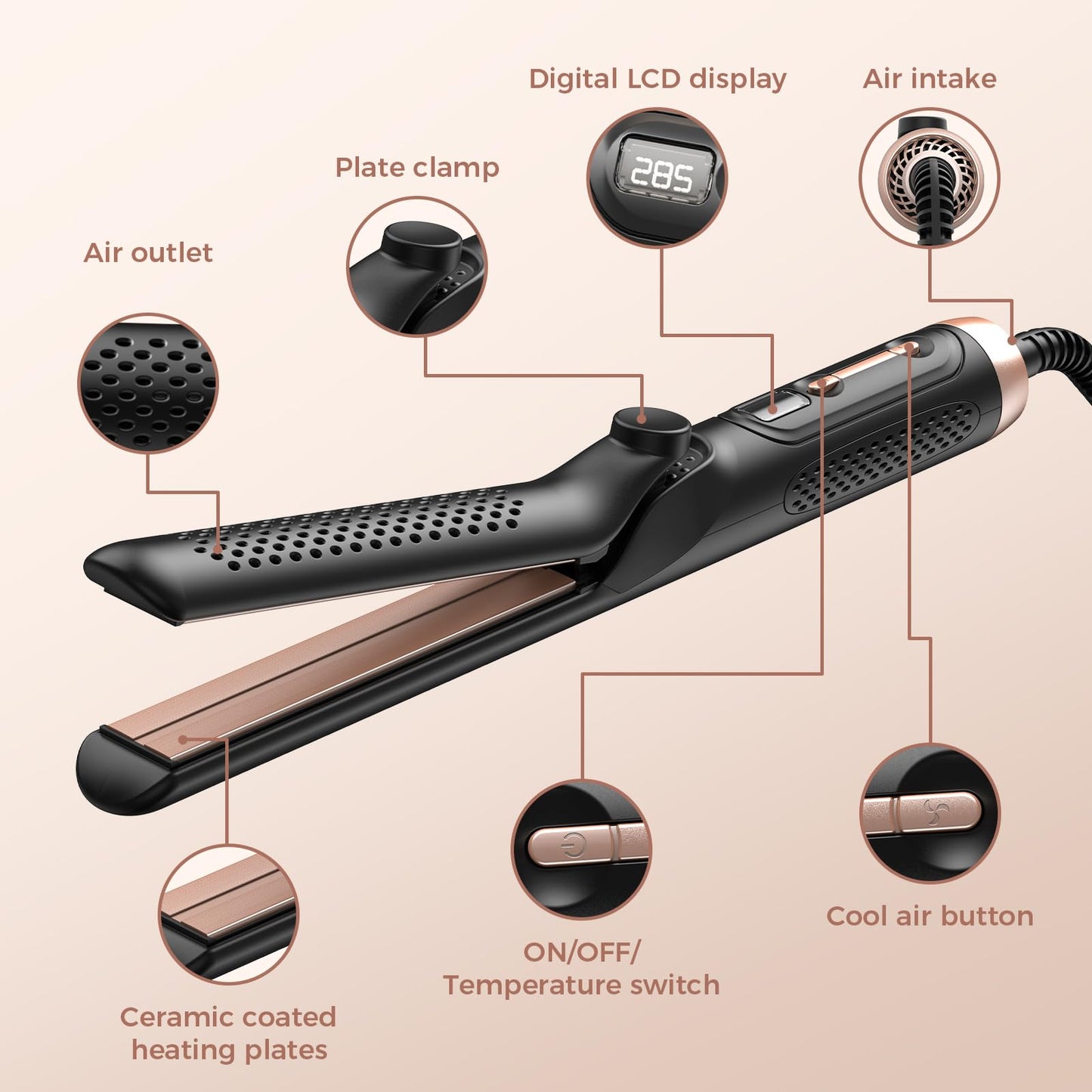 2-in-1 Curling Iron & Straightener
