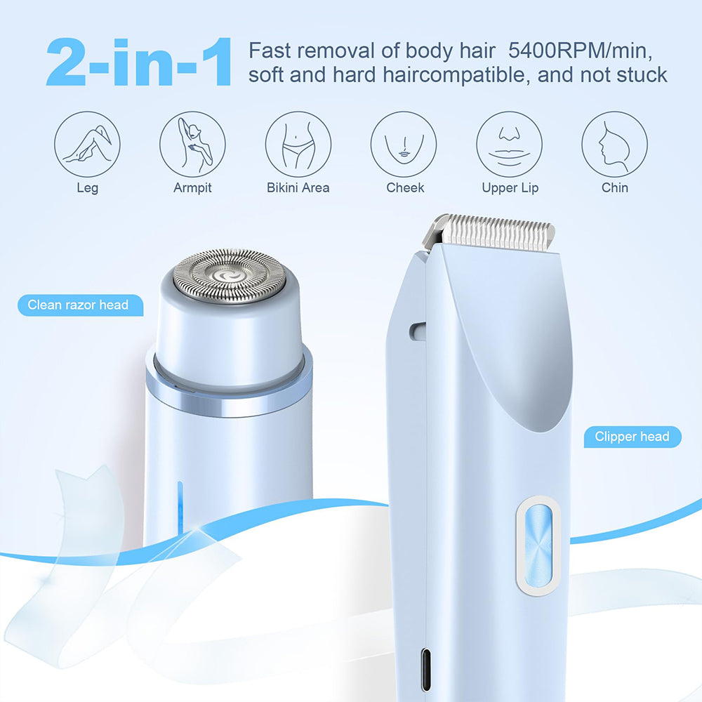 2-in-1 Painless Bikini Hair Trimmer