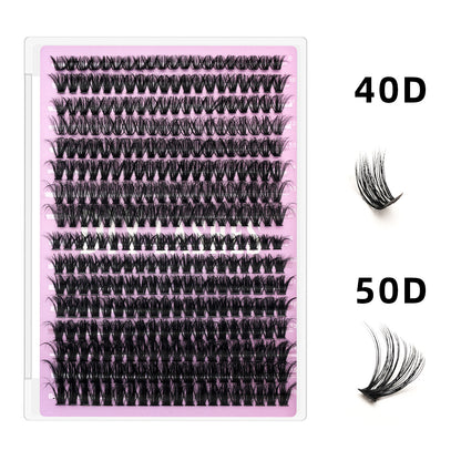 Lash Clusters Kit with Long-lasting Lash Bond and Seal,Tweezers and Remover