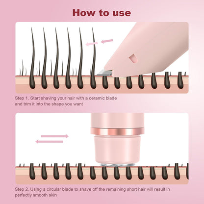 2-in-1 Painless Bikini Hair Trimmer